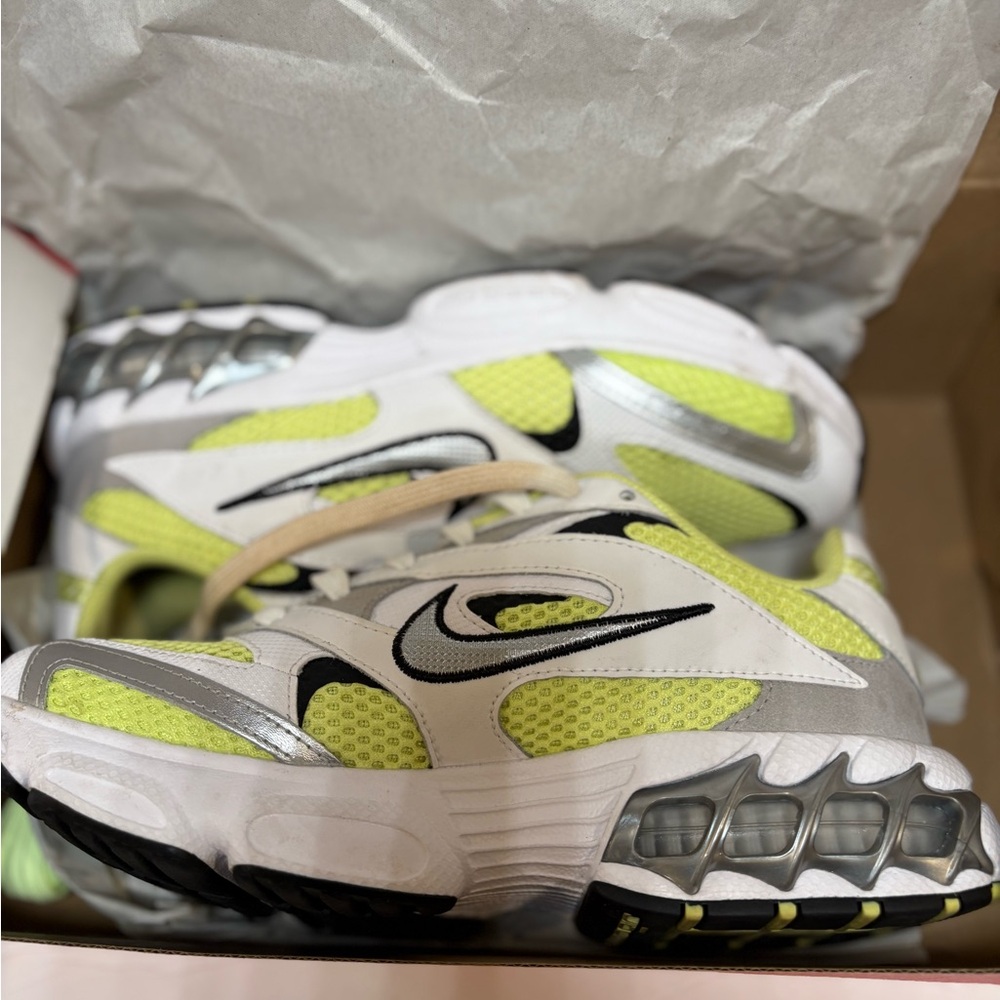 Nike Women's Sneakers - White, Silver, Yellow